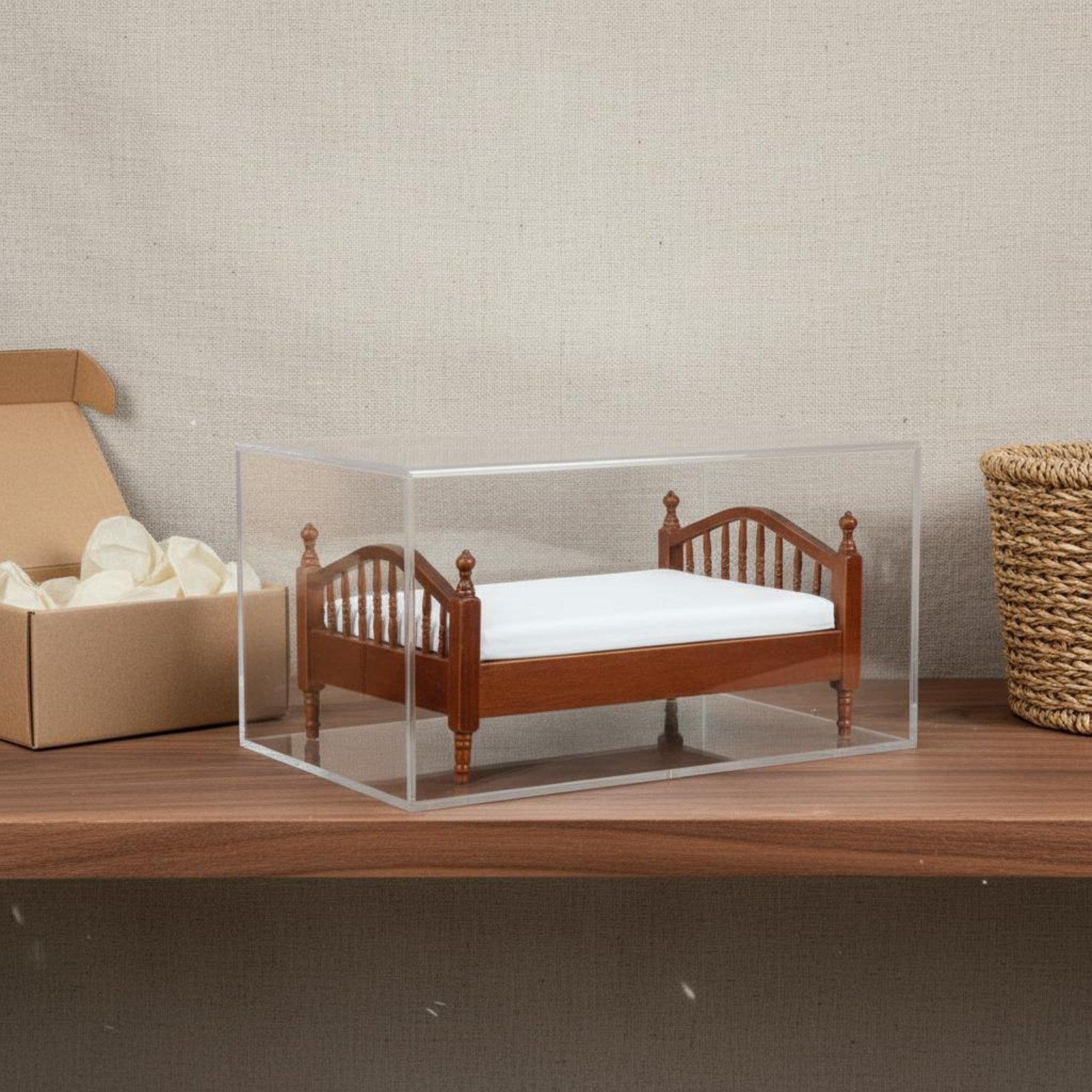 Home Textiles Usa - 1:12 스케일 침대 섬유 침구 인형