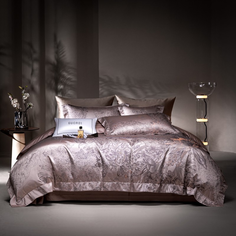 다크 브라운 프리미엄 자카드 럭셔리 침구 세트, 실키  - Home Textiles Premium 리뷰 및 가격