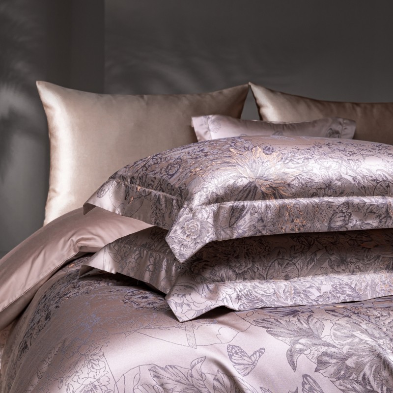 다크 브라운 프리미엄 자카드 럭셔리 침구 세트, 실키  - Home Textiles Premium 리뷰 및 가격