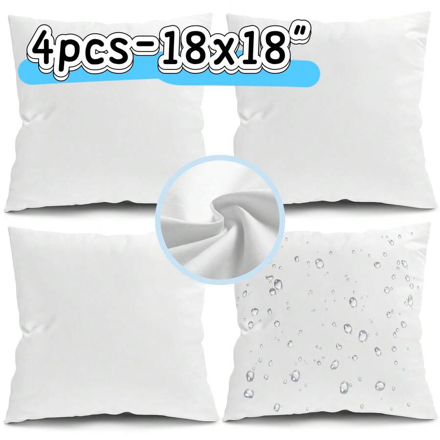 4개입, 실외용 방수 쿠션 충전재, 18x18인치 사각 - Pillow Insert 18X18 리뷰 및 가격