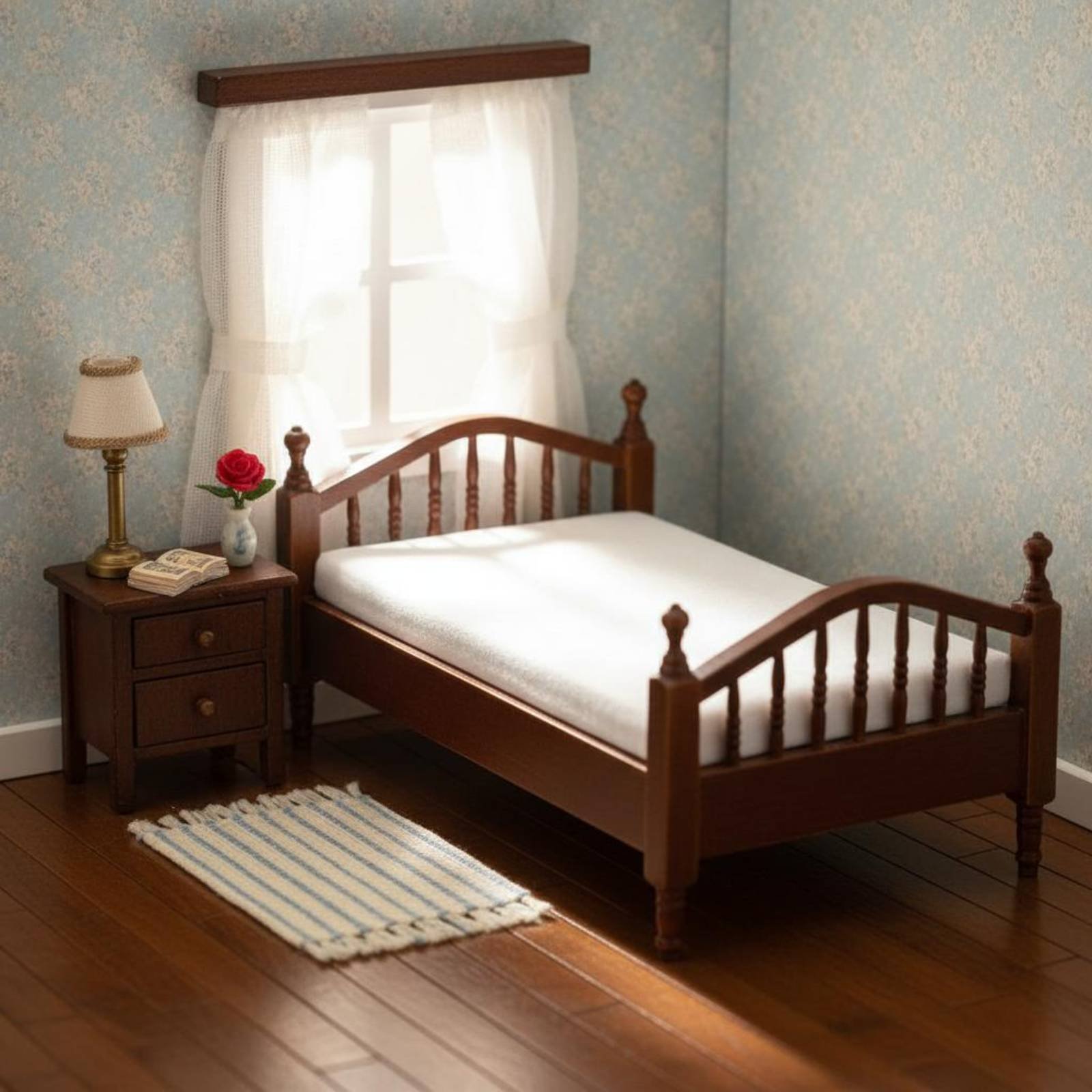1:12 스케일 침대 섬유 침구 인형 집 침대 장난감  - Home Textiles Usa 리뷰 및 가격